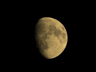 Image showing Gibbous moon sepia