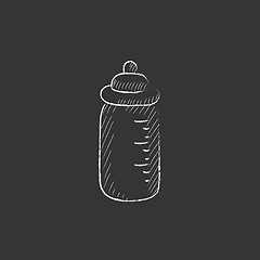 Image showing Feeding bottle. Drawn in chalk icon.