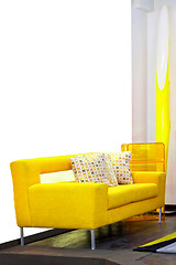 Image showing Yellow sofa