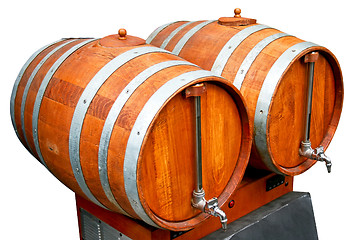 Image showing Barrels with pipes