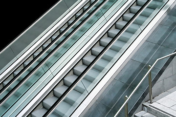 Image showing Escalator side