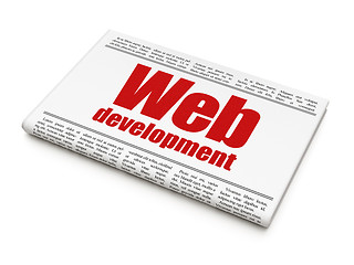 Image showing Web development concept: newspaper headline Web Development