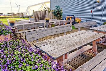 Image showing Stylish bench in the park