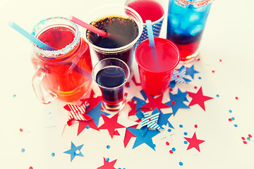 Image showing drinks on american independence day party