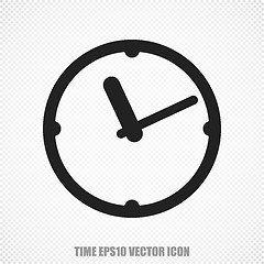 Image showing Time vector Clock icon. Modern flat design.