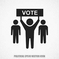 Image showing Politics vector Election Campaign icon. Modern flat design.