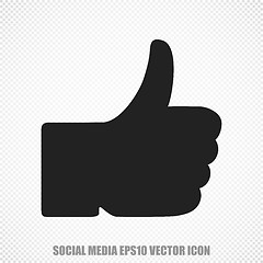 Image showing Social media vector Thumb Up icon. Modern flat design.