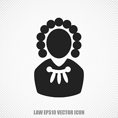 Image showing Law vector Judge icon. Modern flat design.