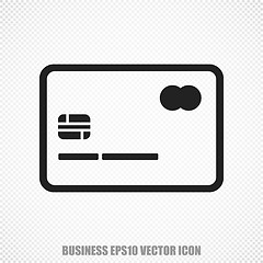 Image showing Finance vector Credit Card icon. Modern flat design.