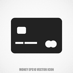 Image showing Currency vector Credit Card icon. Modern flat design.