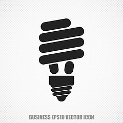 Image showing Finance vector Energy Saving Lamp icon. Modern flat design.