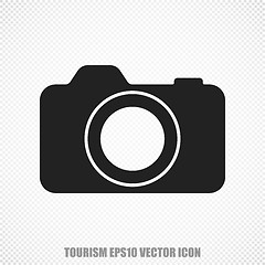 Image showing Travel vector Photo Camera icon. Modern flat design.