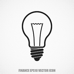 Image showing Finance vector Light Bulb icon. Modern flat design.