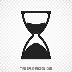 Image showing Timeline vector Hourglass icon. Modern flat design.
