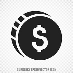 Image showing Money vector Dollar Coin icon. Modern flat design.