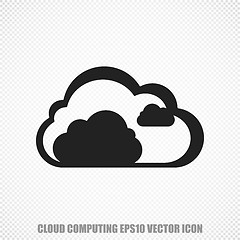 Image showing Cloud technology vector Cloud icon. Modern flat design.