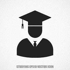 Image showing Learning vector Student icon. Modern flat design.