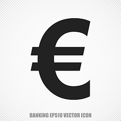 Image showing Banking vector Euro icon. Modern flat design.