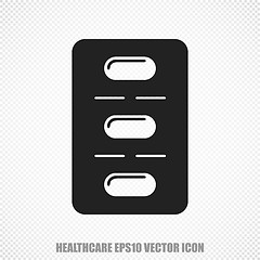 Image showing Health vector Pills Blister icon. Modern flat design.