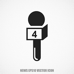 Image showing News vector Microphone icon. Modern flat design.