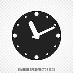 Image showing Time vector Clock icon. Modern flat design.