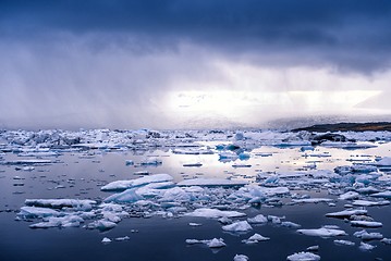 Image showing Icebergs at glacier lagoon 