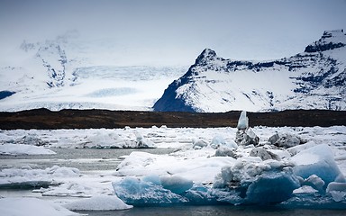 Image showing Icebergs at glacier lagoon 