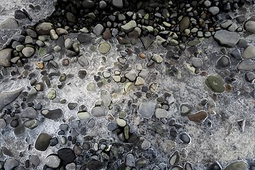 Image showing Ice frozen into stones