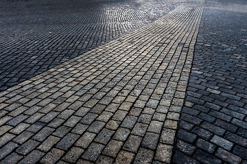 Image showing Stone sidewalk closeup photo