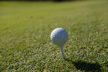 Image showing golf ball on tee