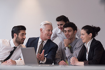 Image showing business people group on meeting at modern startup office