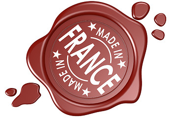 Image showing Made in France label seal isolated