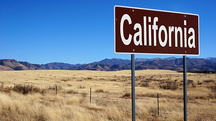 Image showing California brown road sign