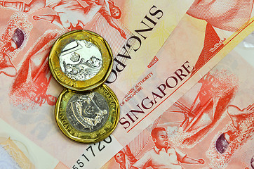 Image showing Singapore money on white background