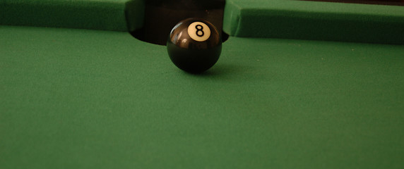 Image showing Eight ball side pocket