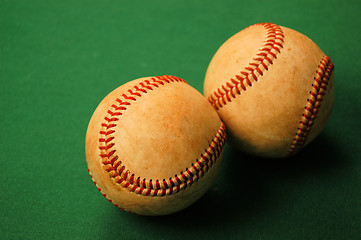 Image showing Two baseballs