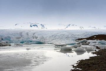 Image showing Icebergs at glacier lagoon 