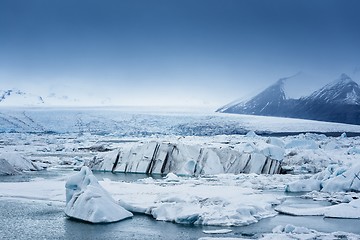 Image showing Icebergs at glacier lagoon 