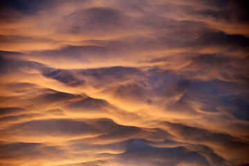 Image showing Fiery sunrise sky