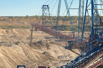 Image showing Large excavator machine in the mine