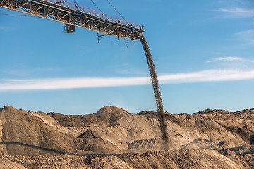 Image showing Large excavator machine in the mine