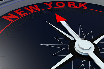 Image showing Black compass with New York word on it