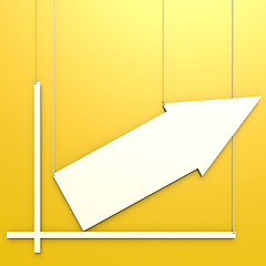 Image showing Blank chart hang on yellow background