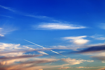 Image showing Multicolor sunrise sky over summer sea