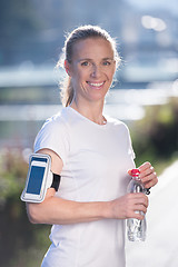 Image showing jogging woman portrait