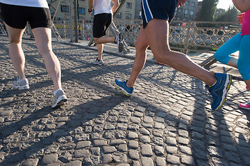 Image showing people group jogging