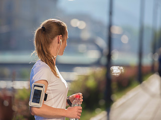 Image showing jogging woman portrait