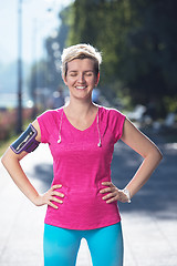 Image showing jogging woman portrait