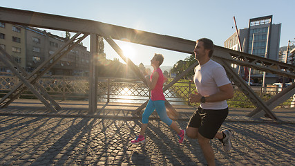 Image showing couple jogging