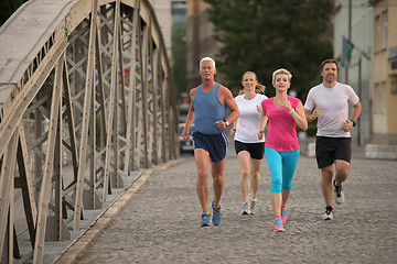 Image showing people group jogging